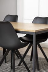 Design Scandinavia Jídelní židle Dima (SET 2ks), syntetická kůže, černá