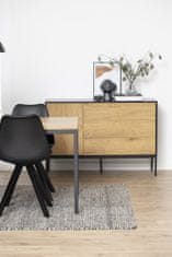 Design Scandinavia Jídelní židle Dima (SET 2ks), syntetická kůže, černá