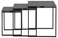 Design Scandinavia Konferenční stolek Katrine (SADA 3ks), 55 cm, černá