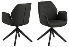Design Scandinavia Jídelní židle Aura, tkanina, tmavě šedá
