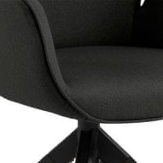 Design Scandinavia Jídelní židle Aura, tkanina, tmavě šedá