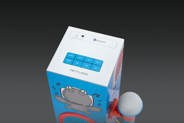  Bluetooth reproduktor s mikrofonem muse m1020kdb karaoke funkce aux in připojení hudební výkon 30 w fajnový zvuk 