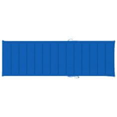 Greatstore Poduška na zahradní lehátko modrá 200 x 70 x 4 cm textil