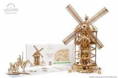 UGEARS 3d dřevěné mechanické puzzle větrný mlýn