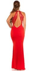 Amiatex Dámské šaty 72867, červená, XS