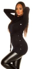 Amiatex Dámské šaty 73324, černá, UNIVERZáLNí