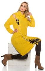 Amiatex Dámské šaty 73331, žlutá, UNIVERZáLNí