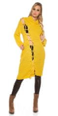 Amiatex Dámské šaty 73331, žlutá, UNIVERZáLNí