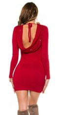 Amiatex Dámské šaty 73455, červená, UNIVERZáLNí