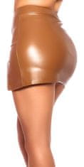 Amiatex Dámská sukně 78911 + Ponožky Gatta Calzino Strech, hnědá, M