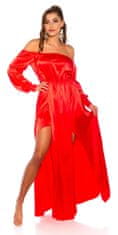 Amiatex Dámské šaty 79141, červená, L