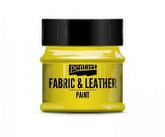 Pentart Barva na textil a kůži žlutá 50ml,