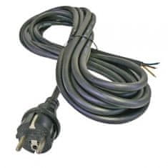 GETI Flexo šňůra 5m 3x1,5mm napájecí kabel gumový černý H05RR-F Geti