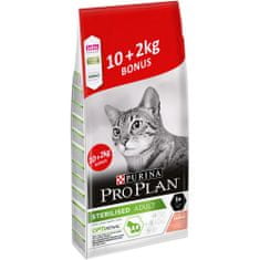 Purina Pro Plan Cat STERILISED losos 10 kg + 2 kg