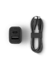 UNIQ Uniq Votra Car Charger USB-C PD 18W With USB C To Lightning Cable - Charcoal (Black)