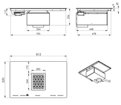 Ciarko Design Indukční deska s integrovaným odsavačem WIZARD Copper CDB8001CR + 4 roky záruka po registraci