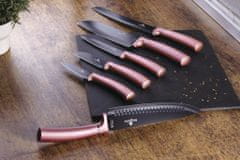 Berlingerhaus Sada nožů s nepřilnavým povrchem + prkénko 6 ks I-Rose Edition BH-2554