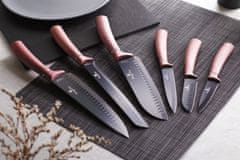 Berlingerhaus Sada nožů s nepřilnavým povrchem + prkénko 6 ks I-Rose Edition