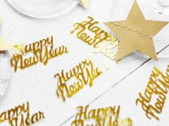 Konfety zlaté na stůl HAPPY NEW YEAR ! 4x2cm - Silvestr