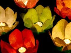 Plovoucí lampión štěstí - přání - mix barev - 6 ks/balení