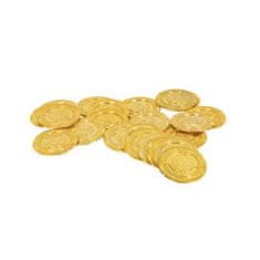 Zlaté mince pirátské - poklad - 144 ks