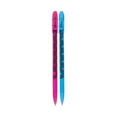 Easy Kids WAY Gumovací kuličkové pero, modrá náplň, 0,5 mm, 24 ks v balení, modré-růžové