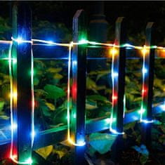 Greatstore Solární světelná hadice - 100 LED, barevná
