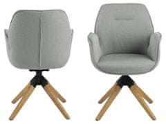 Design Scandinavia Jídelní židle Aura, tkanina, světle šedá