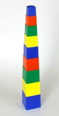 Greatstore Kubus pyramida skládanka hranatá plast 9ks - 4 barvy