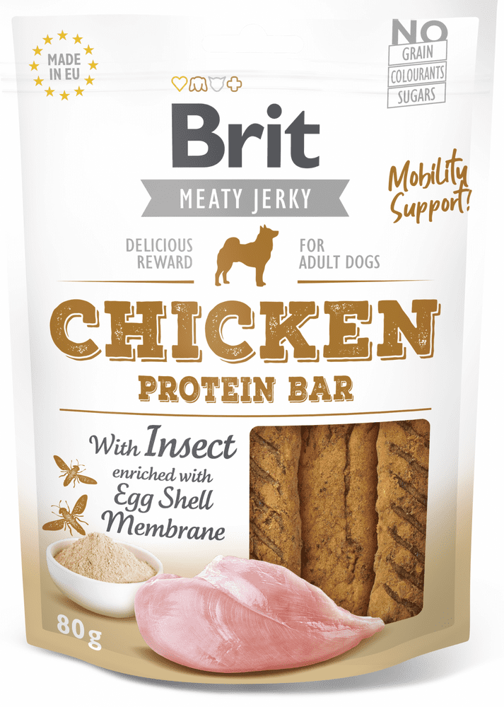 Brit Jerky Chicken with Insect Protein Bar 12x 80g