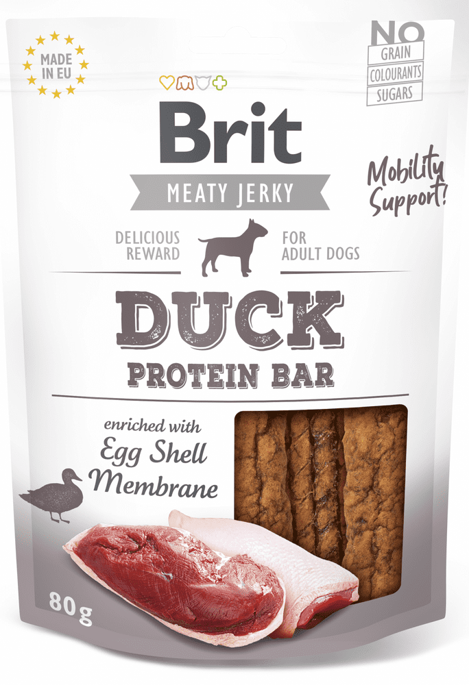 Levně Brit Jerky Duck Protein Bar 12x 80g