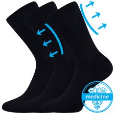 ponožky Finego černá 3 pár EU 39-42