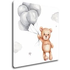 Impresi Obraz Medvídek s balonky - 30 x 30 cm