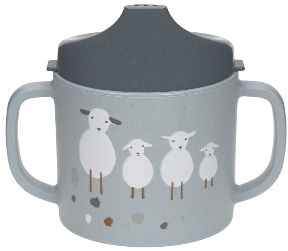 Levně Lässig Sippy Cup PP/Cellulose Tiny Farmer Sheep/Goose blue 150ml