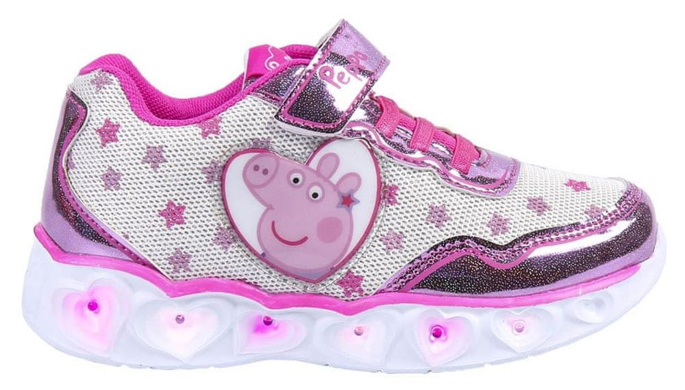 Disney dívčí svítící tenisky Peppa Pig 2300004991 23 růžová