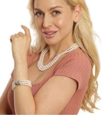 JwL Luxury Pearls Elegantní třířadý náhrdelník z pravých bílých perel JL0667