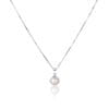 Něžný náhrdelník s pravou bílou perlou JL0676 (řetízek, přívěsek)