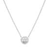 Stříbrný náhrdelník s krystaly a perletí JFS00520040
