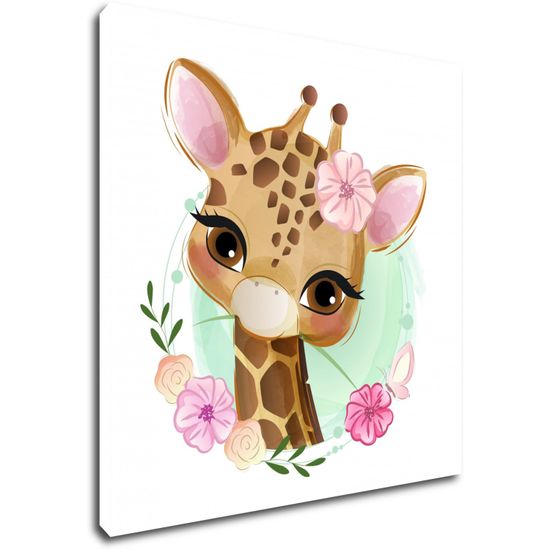 Impresi Obraz Žirafa s květy