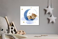 Impresi Obraz Medvídek na modrém měsíci - 40 x 40 cm