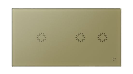 HEVOLTA Glasense skleněný 2-panel 1 + 2 tlačítkový