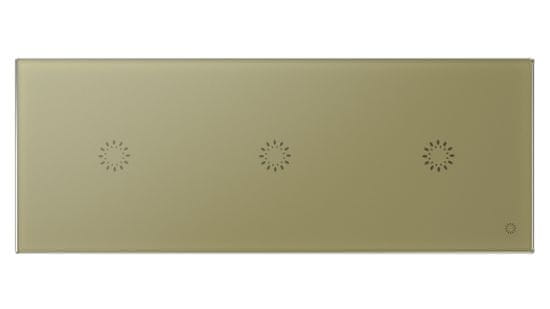 HEVOLTA Glasense skleněný 3-panel 1+1+1 tlačítkový