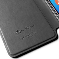 Mobiwear Flipové pouzdro na mobil Samsung Galaxy A20e v provedení C_BLS Black&Gray s šedým vnitřkem