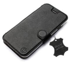 Mobiwear Luxusní flip pouzdro na mobil Samsung Galaxy A50 - Černé - kožené - L_BLS Black Leather