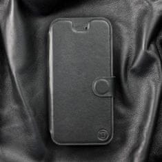 Mobiwear Luxusní kožené flip pouzdro na mobil Samsung Galaxy M12 - Černé - L_BLS Black Leather