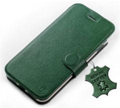 Mobiwear Luxusní flip pouzdro na mobil LG Velvet - Zelené - kožené - L_GRS Green Leather