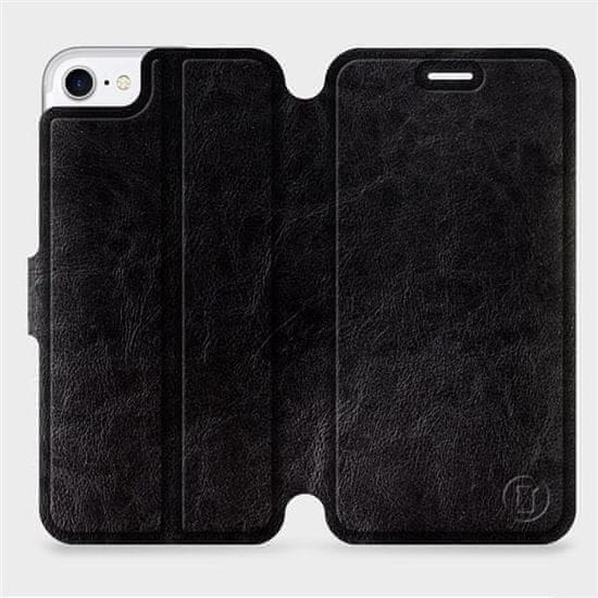 Mobiwear Flip pouzdro na mobil Apple iPhone 8 v provedení C_BLS Black&Gray