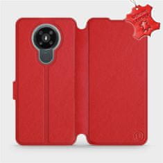 Mobiwear Flipové pouzdro na mobil Nokia 3.4 - Červené - kožené - L_RDS Red Leather