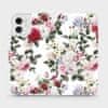 Flipové pouzdro na mobil Apple iPhone 12 - MD01S Růže na bílé