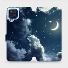 Mobiwear Flipové pouzdro na mobil Samsung Galaxy M12 - V145P Noční obloha s měsícem